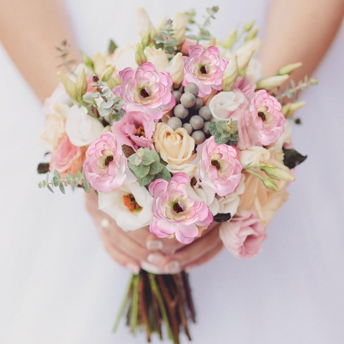 Faux Ranunculus Peony Flowers 8pcs | Wedding Home Decor Table Arrangement & Bridal Shower in Blue Pink White Dark Pink