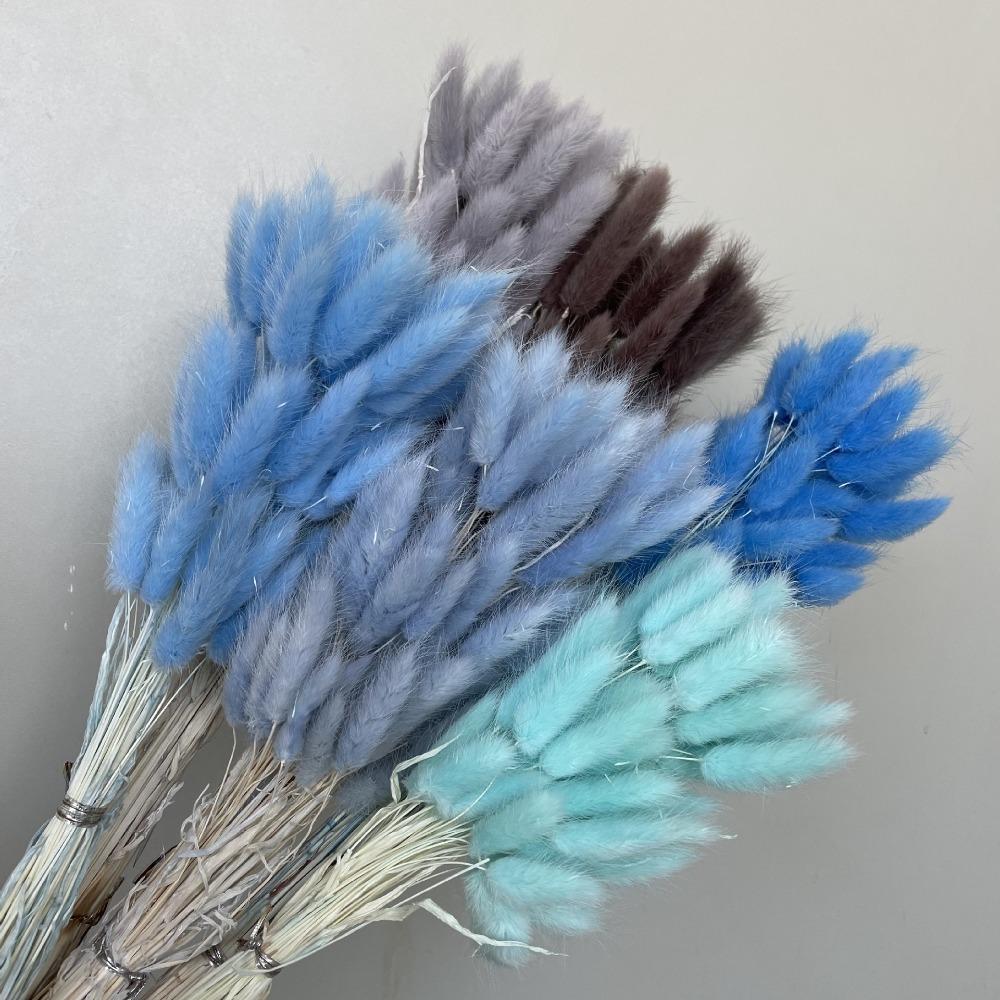 Faux Pampas Grass Set of 2 | Boho Home Decor Wedding Photography Props in White Pink Red Black Orange