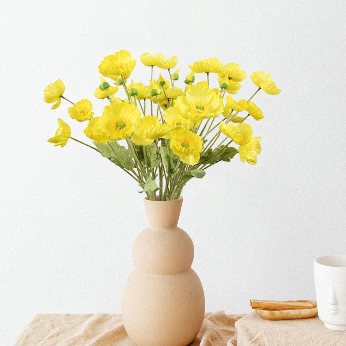 Handmade Artificial Faux Blooms 10pcs | Home Flower Arrangement Wedding Holiday & DIY Decor in 14 Colors