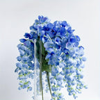 Artificial Wisteria Hanging Flower Garland 3 Pack | Wedding Arch Party Backdrop Garden & Home Decor in White Purple Blue Pink