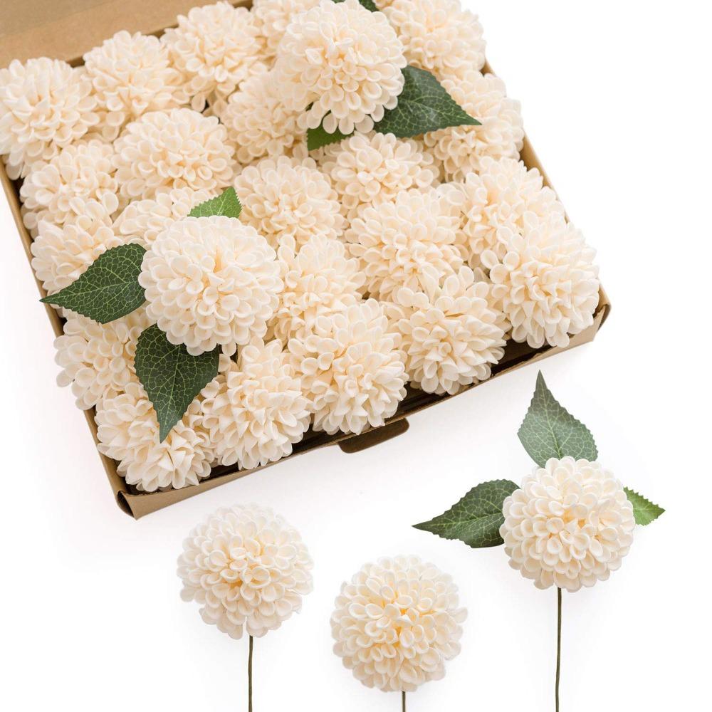 Foam Artificial Flowers 25pcs | Wedding Centerpiece Graduation Baby Shower Party & Home Decor in 9 Colors