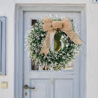 Green Burlap Bow Decoration | All Seasons Front Door Back Door Wreath Wedding Indoor & Outdoor Rustic Farmhouse Decor