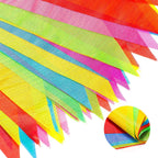 Colorful pennant banner flags bulk garland styled for triangle bunting by IPOPU