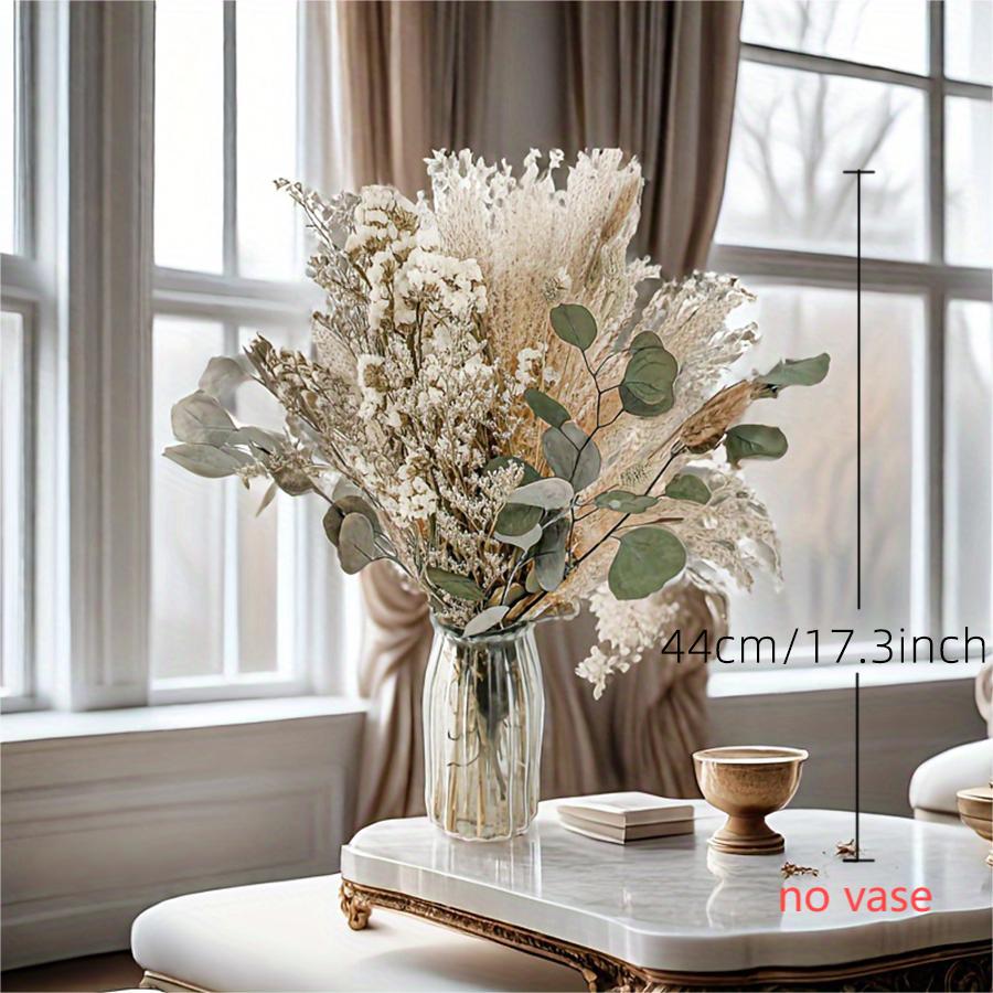 Beige Artificial Flower Bouquet | Realistic Faux Flowers for Vase Home Decor Table Centerpiece & Indoor Styling