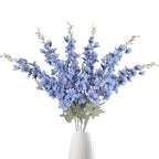 Artificial Delphinium Larkspur Flowers 8pcs 33.5in Long Stem | Tall Vase Wedding Party & Home Centerpiece Decor in 10 Colors