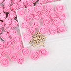 Mini Foam Rose Heads Bulk 500pcs | DIY Wedding Bouquet Baby Shower Centerpiece & Party Home Decor in 12 Colors