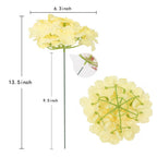Real Touch Faux Hydrangea Flowers with Stems 10pcs | Wedding Home Party Easter & Graduation Decor in Beige White Pink Blue 8 Colors