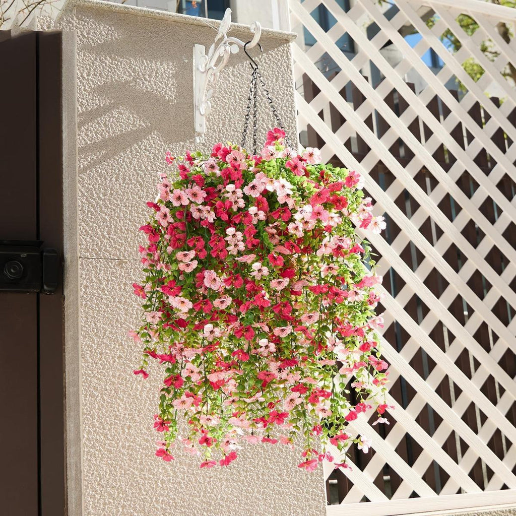 UV Resistant Artificial Morning Glory Vines 4 Pack | Outdoor Garden Fence Wall Balcony & Home Decor in 7 Colors