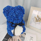 Forever Rose Bear with Black Ribbon Colorblock Gift Box Set for Valentine's Day