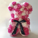 Foam Rose Teddy Bear with Gift Box |5.9" Valentine's Day Birthday Gift for Her