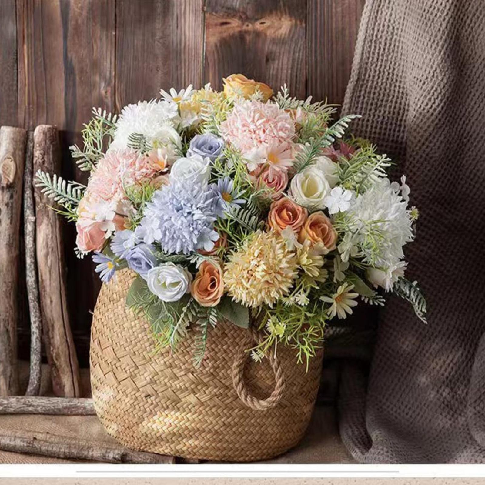 Artificial Dandelion Bouquet Set of 4 | 5 Colors for Wedding Home Party DIY Decor