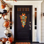 Collection of sunflower pumpkin maple leaf door swag for autumn fall front by IPOPU