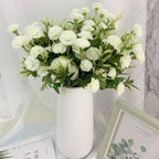 Artificial Carnation Bouquet 4pcs White | Countryside Style Mother's Day Home Decor Birthday & Anniversary Gift