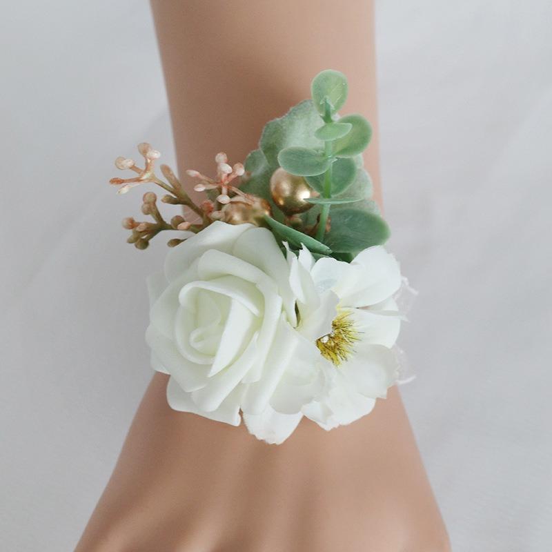 Artificial Flower Boutonnieres for Wedding Groomsmen | Groom Suit Corsage Prom & Formal Accessory in White Pink Wine Red Blue Orange