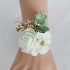 Artificial Flower Boutonnieres for Wedding Groomsmen | Groom Suit Corsage Prom & Formal Accessory in White Pink Wine Red Blue Orange