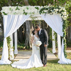 Faux Rose Flower Row Arrangements | Realistic Silk Flowers for Wedding Table Centerpiece & Reception in 4 Colors