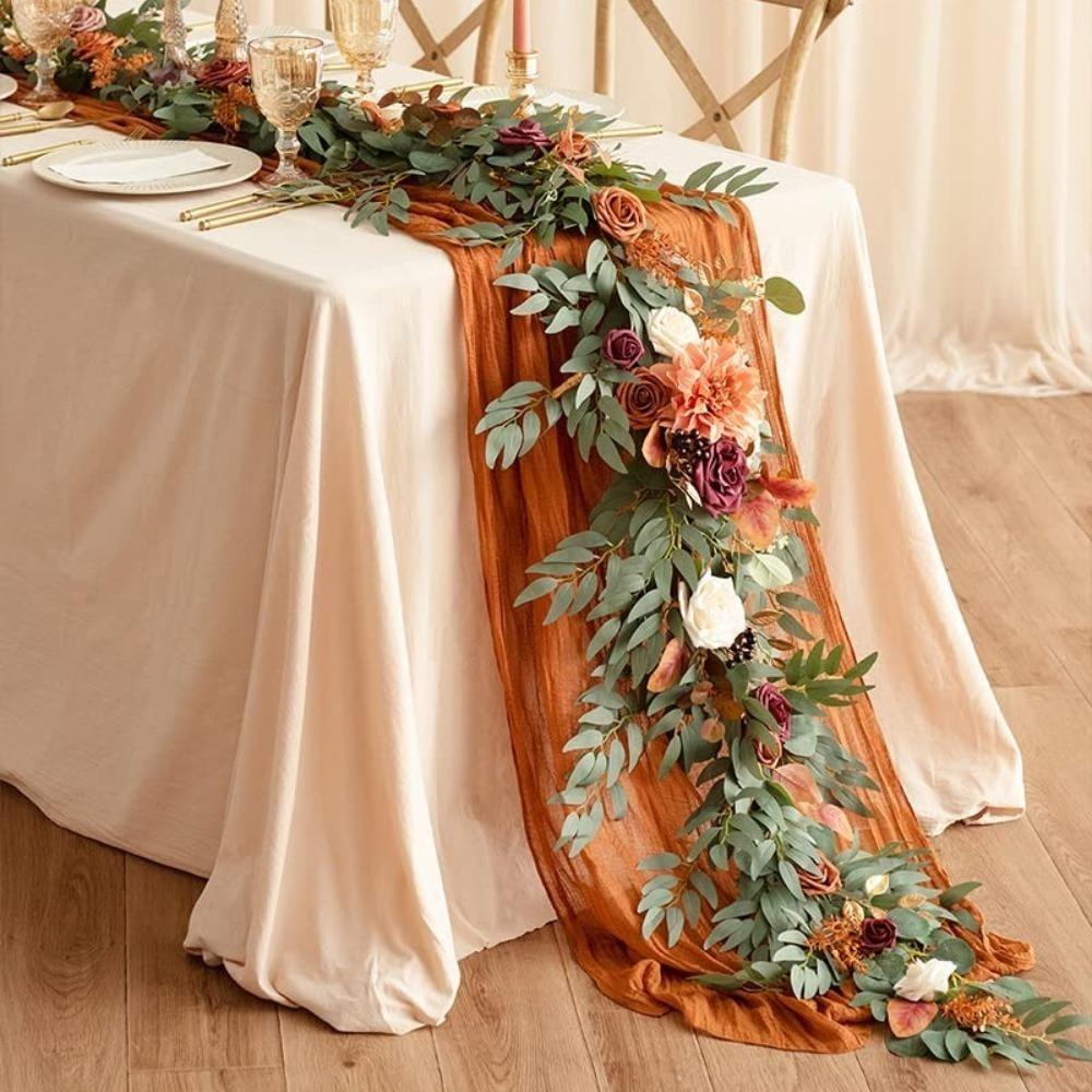 Artificial Floral Sphere Centerpiece | Wedding Table Party Home Display & Ornament in Blue Orange Red White
