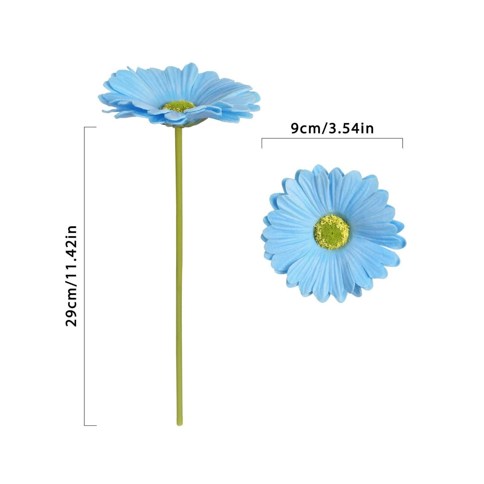 Gerbera Daisy Artificial Flowers 20pcs with Stems | Wedding Party Home Office Decor in 7 Colors