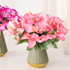 Artificial calla lily bouquet arranged in vase for home and bedroom decor