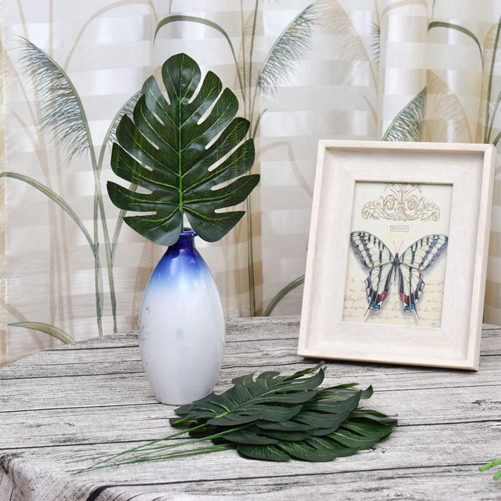 Artificial Monstera Palm Tropical Leaves 20pcs | Home Party Office Store & DIY Decor in 4 Styles A B C D