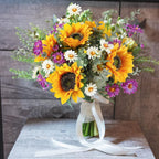 Artificial Sunflower Bouquet | Bridal Wedding Centerpiece Fall Arrangement Party Table & Home Decoration