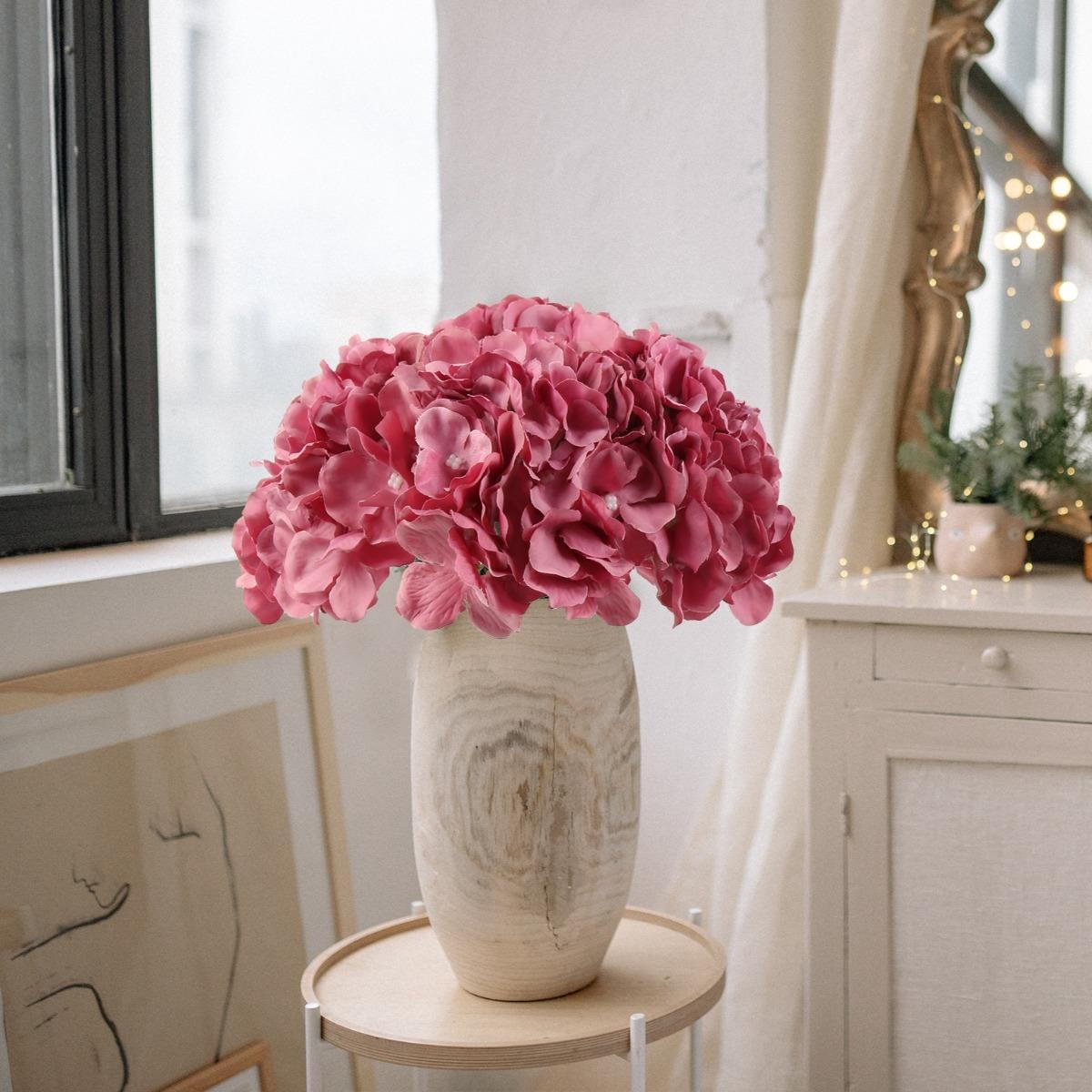 Artificial Hydrangea Flower Heads 10pcs | Wedding Centerpiece Bouquet Party & DIY Floral Decor in 11 Colors