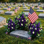 Cemetery flowers memorial rose bouquets with arranged for gravesite decoration by IPOPU