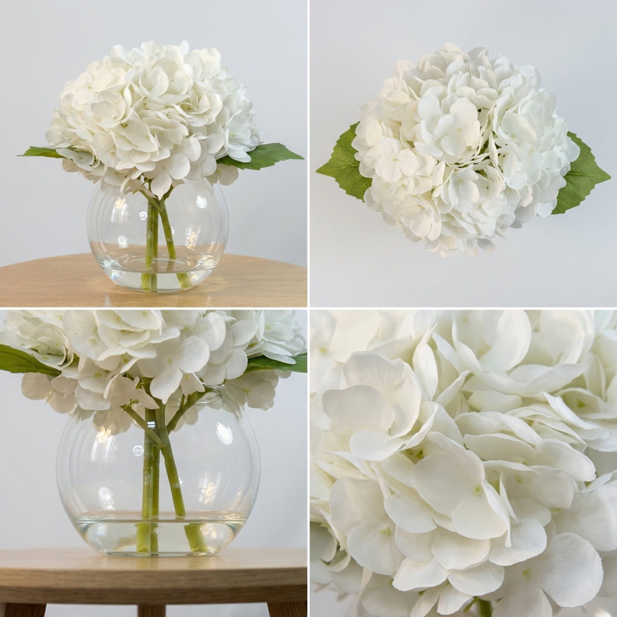 Artificial Hydrangea Flowers in Vase | Premium Faux Hydrangea for Home Decor Coffee Table Wedding DIY