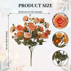 Rose & daisy bouquet UV resistant 2pcs arranged for 5 colors faux flower by IPOPU