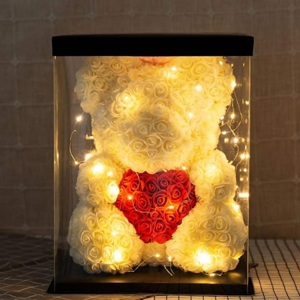 Collection of 9.8" rose petal teddy bear gift for women for mother's day birthda by IPOPU