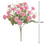 Bulk Carnation Artificial Flowers with Stems | Wedding Home Hotel & Outdoor Decor in Orange Pink Purple White Champagne 5 Colors