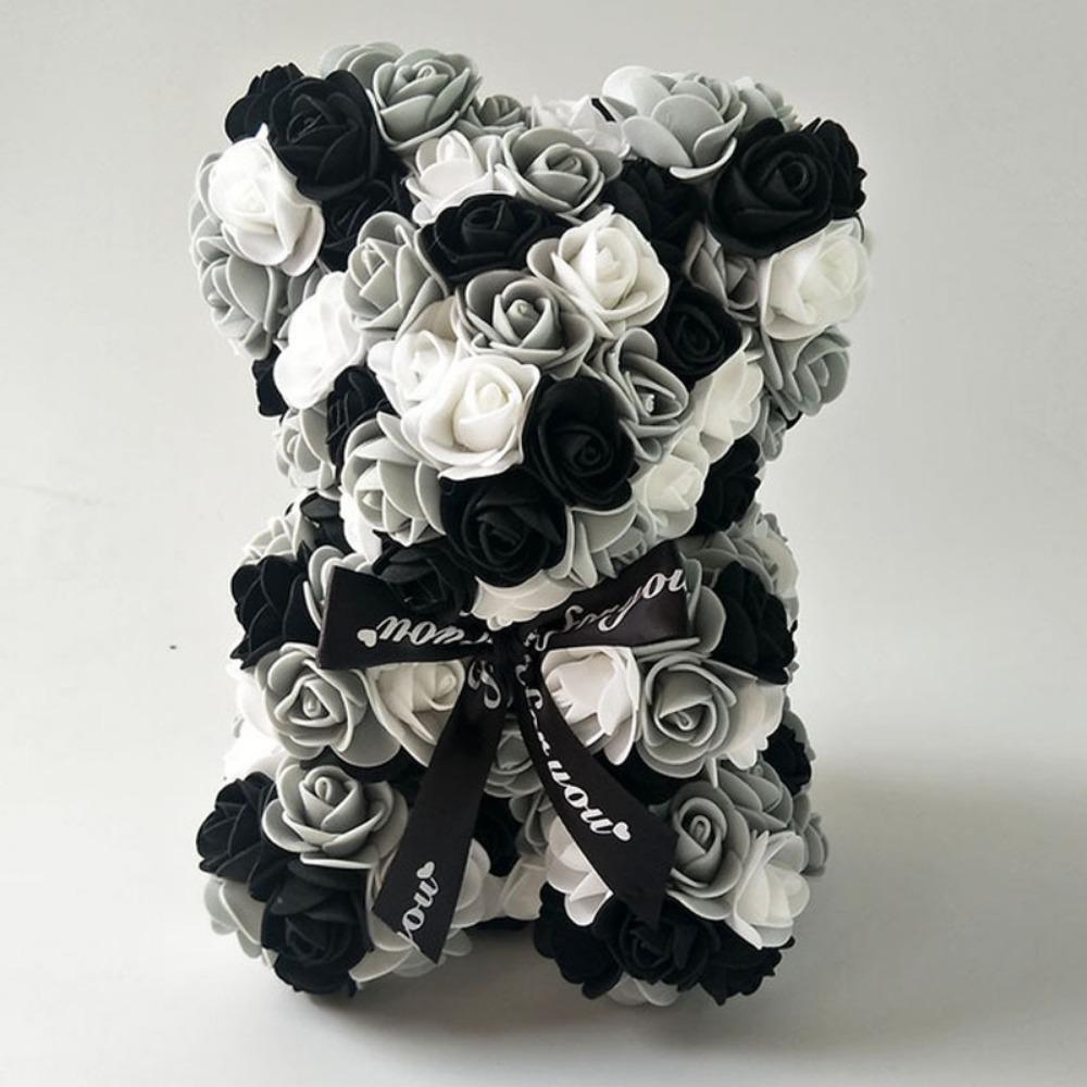 Foam Rose Teddy Bear with Gift Box |5.9" Valentine's Day Birthday Gift for Her