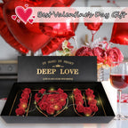 Scented Soap Rose Petals Gift Set with LED Lights in Box | Birthday Anniversary Valentine's Day Gift for Women in Red Pink Purple