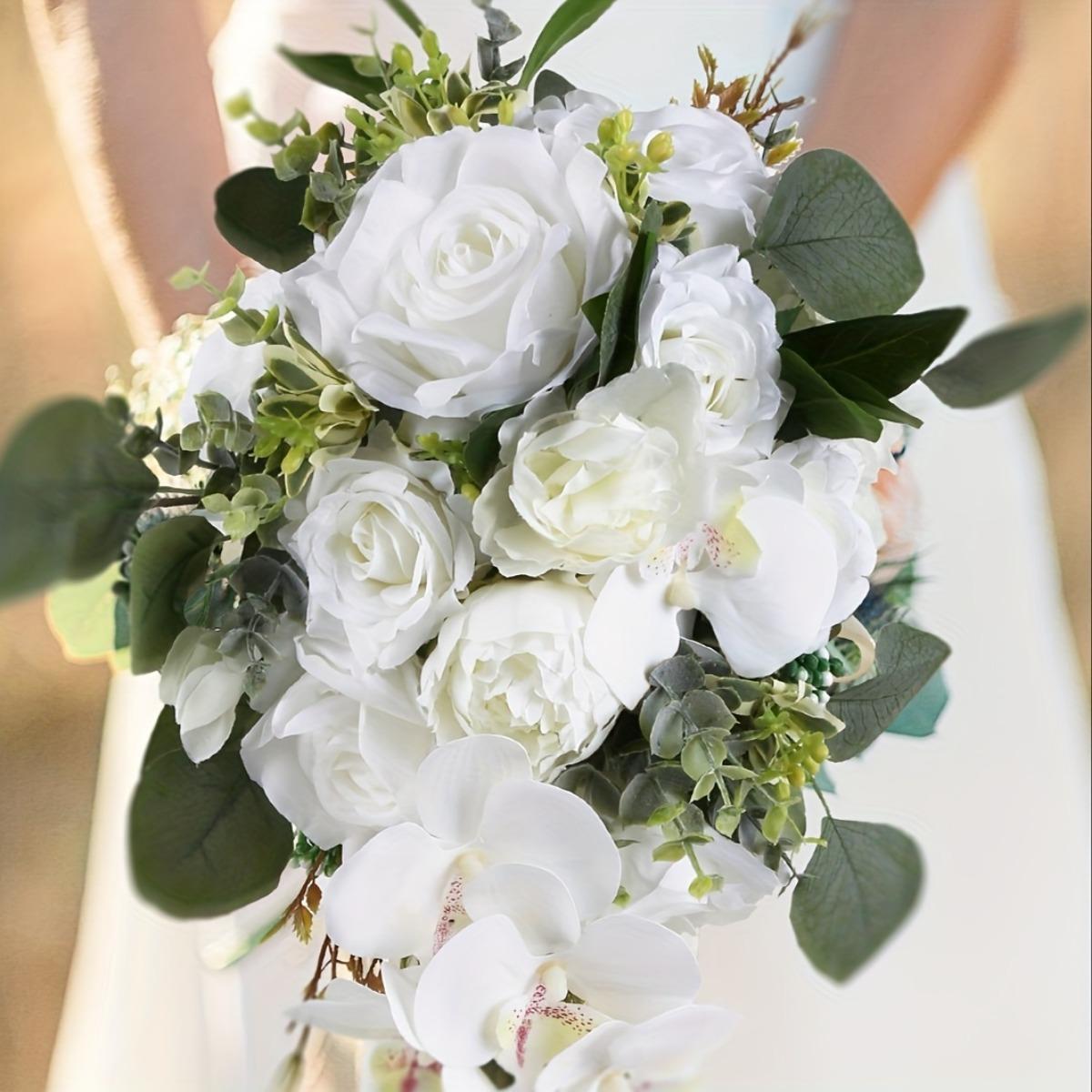 Artificial Bridal Wedding Bouquet | Vintage Floral for Bride Bridesmaid Ceremony Anniversary & Proposal in 13 Styles