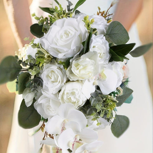 Artificial Bridal Wedding Bouquet | Vintage Floral for Bride Bridesmaid Ceremony Anniversary & Proposal in 13 Styles