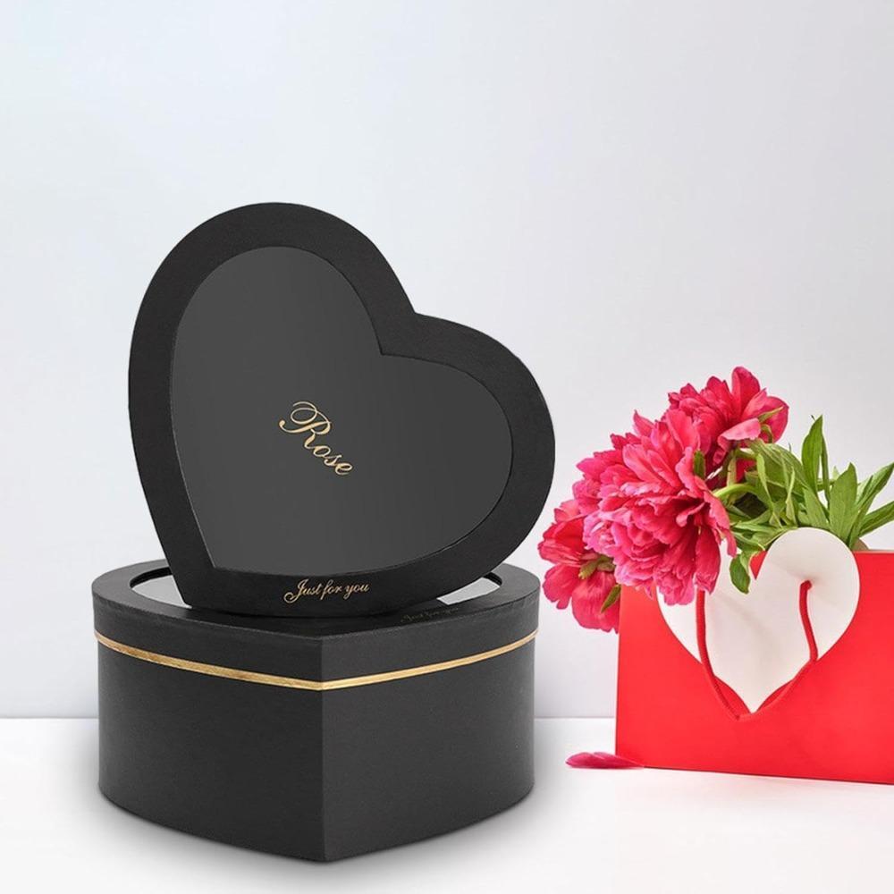 Black heart box set of 2 used as Valentine's Day and anniversary gift packaging