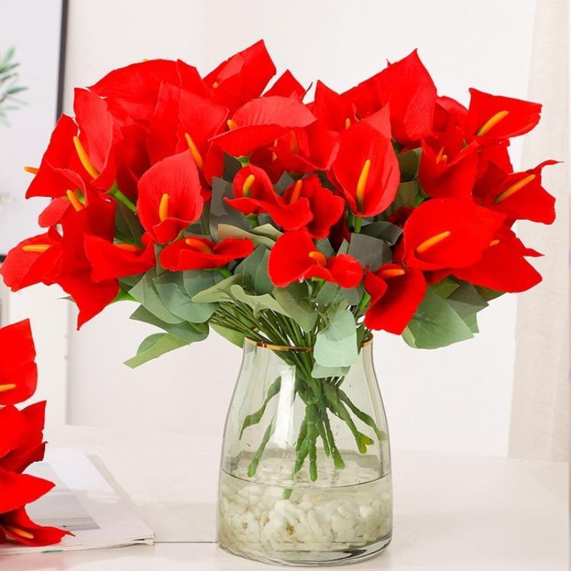 Faux calla lily set of 3 for wedding table centerpiece and event decoration