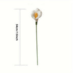 White Handmade Crochet Calla Lily & Cotton Flowers for wedding bouquet by IPOPU