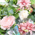 Artificial Rose and Eucalyptus Garland | Wedding Arch Table Backdrop Centerpiece & Home Decor in Pink White Purple Red