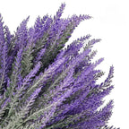 Artificial Lavender Bouquet 6 Bundles | Home Wedding Office Garden Patio Indoor & Outdoor Decor in White Light Purple Purple
