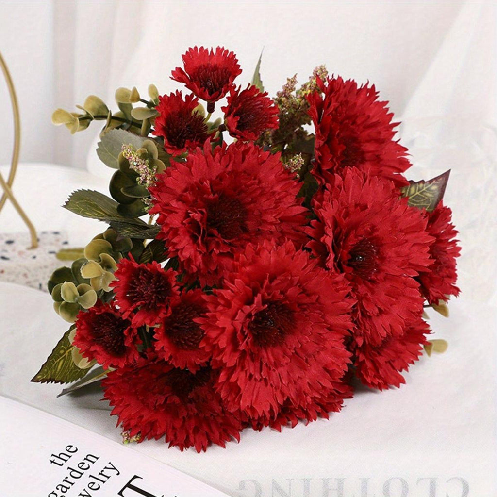 Close-up of lifelike vintage sunflowers set of 3 for lifelike bouquets by IPOPU