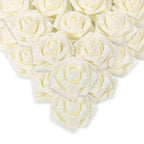 Glitter Foam Roses with Stems 25pcs | Wedding Bridal Bouquet Valentine's Day Party & Home Decor in Gold Silver