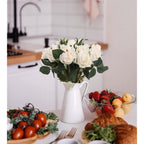 Artificial Rose and Peony Flower Bunches 2 Packs | DIY Wedding Arrangements Home Decor & Event Displays in Pink Red Purple White Orange Champagne