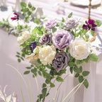 Dusty Rose Artificial Flower Garland Swag 2pcs | Wedding Arch Sweetheart Table Backdrop Wall & Home Garden Decor | 14 Styles