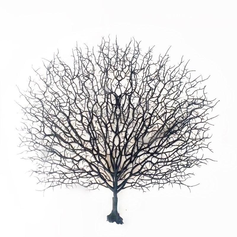 Artificial Peacock & Coral Branch Decoration | Table Centerpiece for Wedding Party Home Decor in White & Black