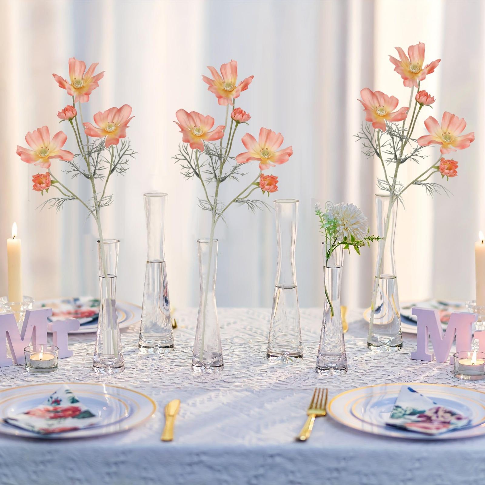 Artificial Cosmos Wildflowers 6pcs 24 Inch | Wedding Party Home Kitchen & Easter Decor in 11 Colors