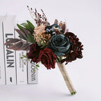 Artificial Lavender Bridesmaid Bouquet | Wedding Ceremony Anniversary & Bridal Party in Navy Blue Orange White Purple