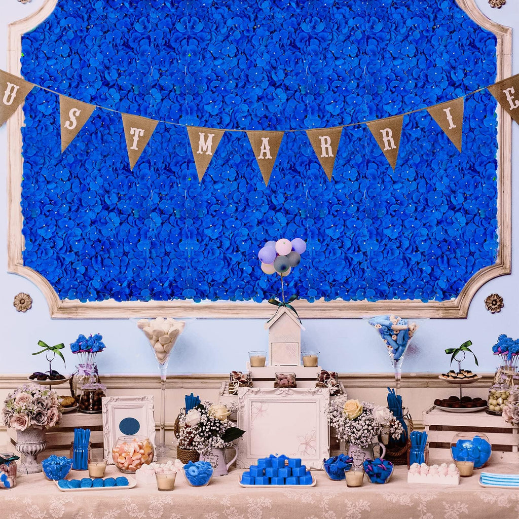 Artificial Hydrangea Flower Mat | DIY Wedding Backdrop Wall Party Home Decor | 12 Colors