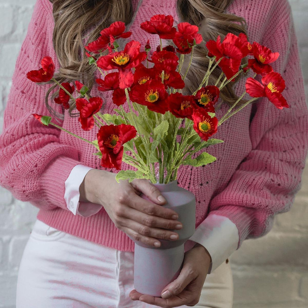 Handmade Artificial Faux Blooms 10pcs | Home Flower Arrangement Wedding Holiday & DIY Decor in 14 Colors