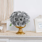 Glitter Roses Bouquet with Stems 30pcs | Wedding Party Christmas & Home Decor in Gold Silver Pink Purple 16 Colors